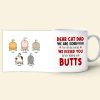 Sorry For Kissing You After Licking Our Butts, Personalized Coffee Mug, Funny Cat Dad Mug, Father's Day Gift For Cat Dad
