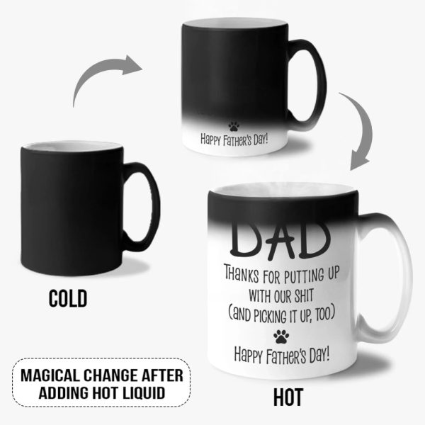 Sorry For The Mess, But Thanks For Loving Us Anyway - Dog Personalized Custom Color Changing Mug - Father's Day, Gift For Pet Owners, Pet Lovers