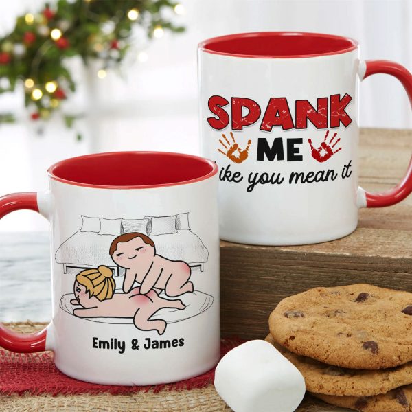 Spank Me Like You Mean It - Personalized Couple Mug - Gift For Couple