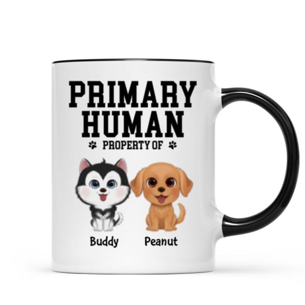 Spare Human Primary Human Funny Gift For Dog Lover or Cat Lover Personalized Mug