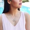 Sparkling CZ Heart Pendant Necklace for Women