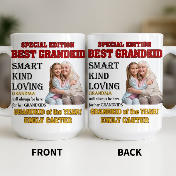 Special Edition Best Grandkid Smart Kind Loving - Personalized Custom Coffee Mug - GRK114_MG