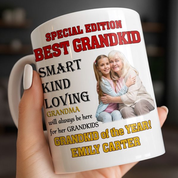 Special Edition Best Grandkid Smart Kind Loving - Personalized Custom Coffee Mug - GRK114_MG