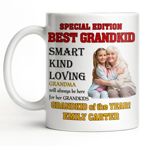 Special Edition Best Grandkid Smart Kind Loving - Personalized Custom Coffee Mug - GRK114_MG
