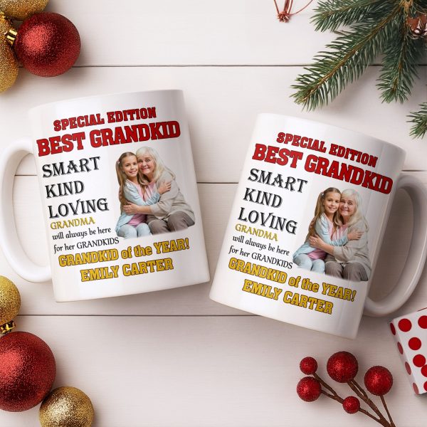 Special Edition Best Grandkid Smart Kind Loving - Personalized Custom Coffee Mug - GRK114_MG