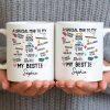 Special Mug To My Bestie Featuring Cupcake and Hearts - Personalized Custom Coffee Mug - BST471_MG