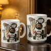 Specially Designed Makeup Lover's Mug With Lipstick And Brushes - Personalized Custom Coffee Mug - HOB006_MG