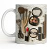 Specially Designed Makeup Lover's Mug With Lipstick And Brushes - Personalized Custom Coffee Mug - HOB006_MG