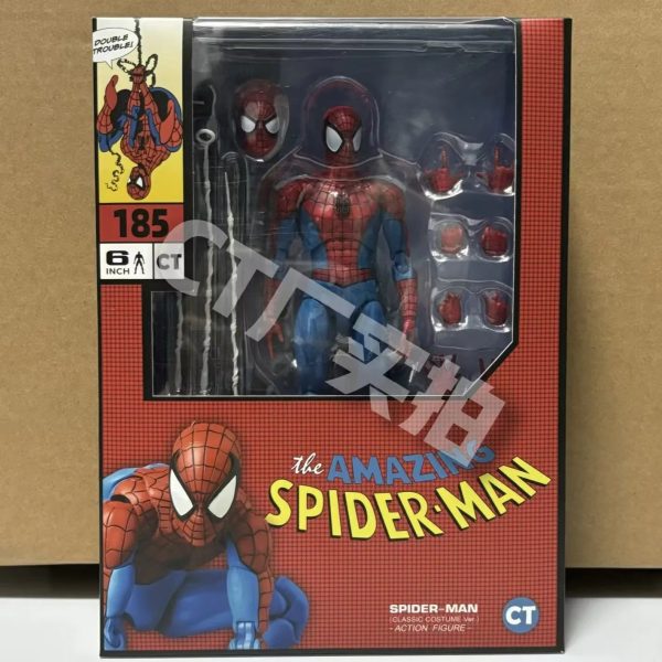 Spiderman Mafex 185 Classic Costume Anime Figure