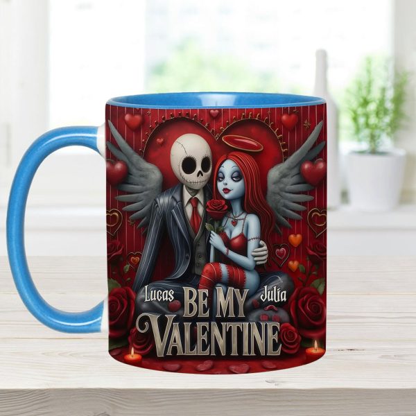 Spooky Be My Valentine - Personalized Accent Mug - Gift For Couples, Movie Fans | NL122