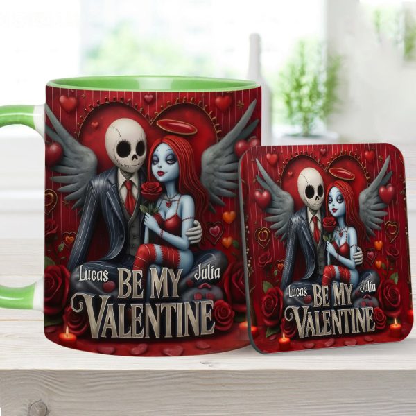 Spooky Be My Valentine - Personalized Accent Mug - Gift For Couples, Movie Fans | NL122