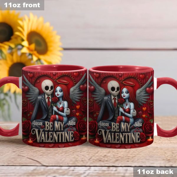 Spooky Be My Valentine - Personalized Accent Mug - Gift For Couples, Movie Fans | NL122