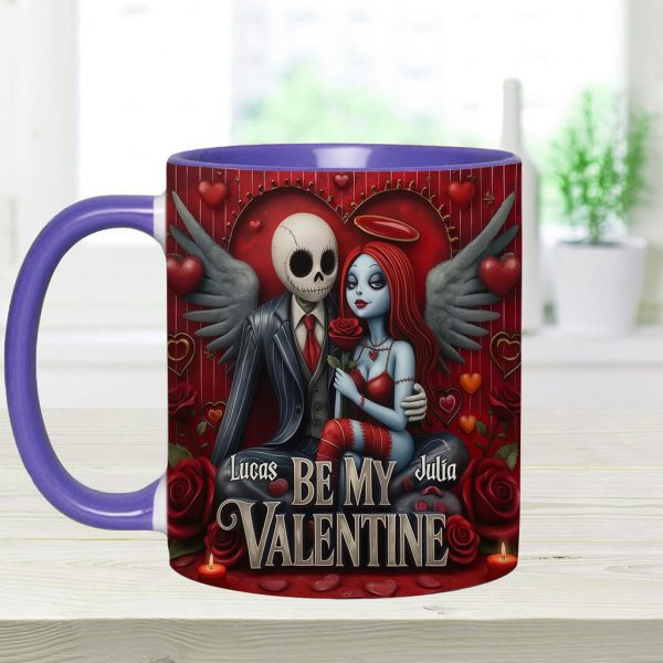 Spooky Be My Valentine - Personalized Accent Mug - Gift For Couples, Movie Fans | NL122