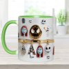 Spooky Charater With Name Letter - Personalized Accent Mug - Gift For Movie Fans NL122