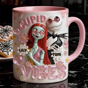 Spooky Cupid Vibes - Personalized Accent Mug - Gift For Couple, Fan Movies HH01