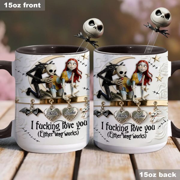 Spooky I F*cking Love You - Personalized Accent Mug - Gift For Couple, Fan Movies, Christmas, Valentine HH01