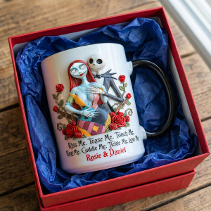 Spooky Kiss Me Touch Me Love Me - Personalized Accent Mug - Gift For Couple, Fan Movies HH01