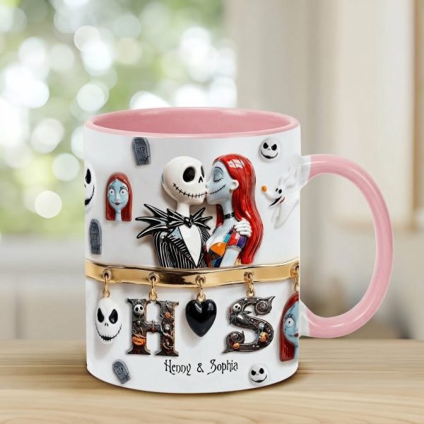 Spooky Till Death Do Us Part - Personalized Accent Mug - Gift For Couple, Christmas, Valentine HH01