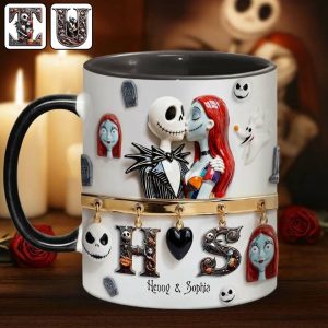 Spooky Till Death Do Us Part - Personalized Accent Mug - Gift For Couple, Christmas, Valentine HH01