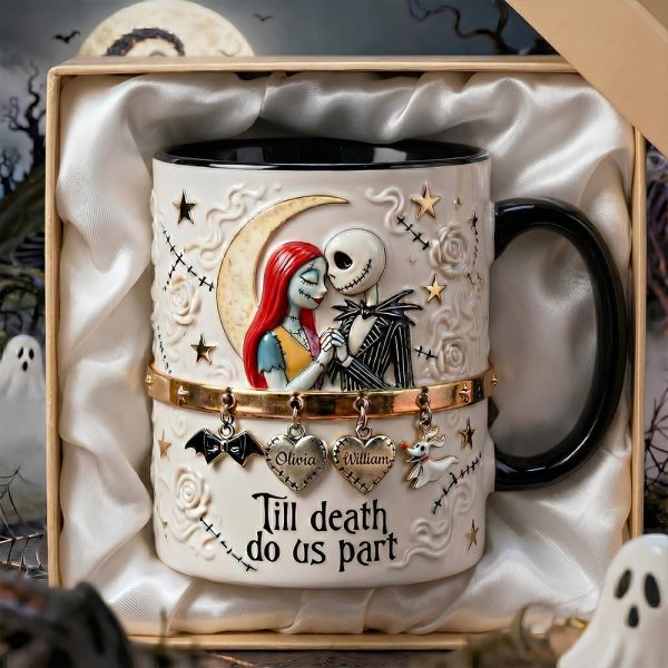 Spooky Till Death Do Us Part - Personalized Accent Mug - Gift For Couple, Fan Movies, Christmas, Valentine HH01