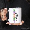 Spooky Vibes Sports Lettering Personalized Mug, Colorful Halloween Gift with Custom Name