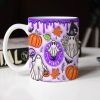 Spooky Vibes With Pumpkin Halloween Personalized Gift Mug HO82 891336