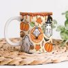 Spooky Vibes With Pumpkin Halloween Personalized Gift Mug HO82 891336