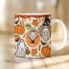 Spooky Vibes With Pumpkin Halloween Personalized Gift Mug HO82 891336