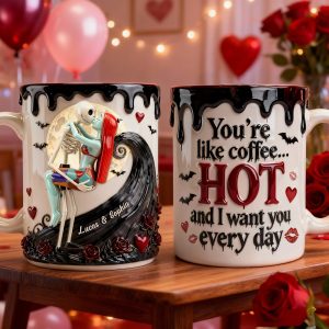 Spooky You're Hot Like Coffee - Personalized Accent Mug - Gift For Couples, Movie Fans NL122 CU6011925