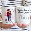 Standing Doll Couple Kissing Personalized Mug - Gift For Him Gift For Her