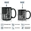 Stars & Stripes Dad Grandpa We Love You - Personalized Black Mug