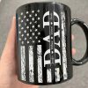 Stars & Stripes Dad Grandpa We Love You - Personalized Black Mug