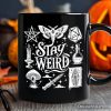 Stay Weird Witchy Vibes Personalized Mug, Mystical Halloween Gift with Custom Name