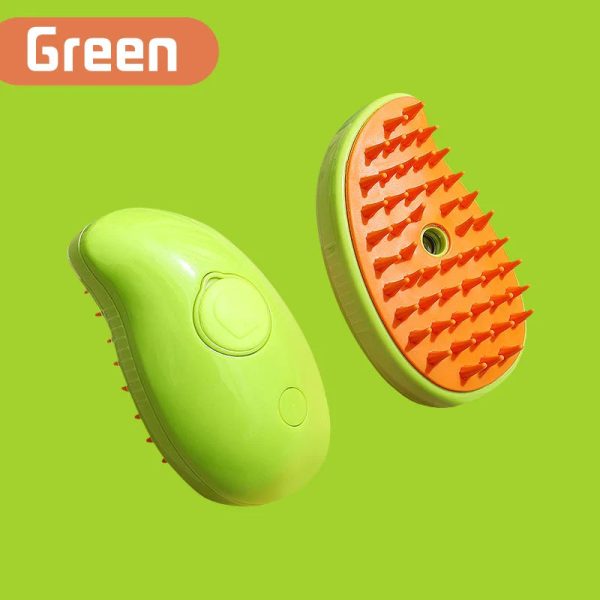 Steamy Pet Brush With Built-In Sprayer