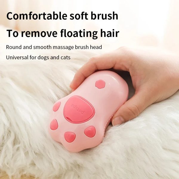 Steamy Pet Brush With Built-In Sprayer