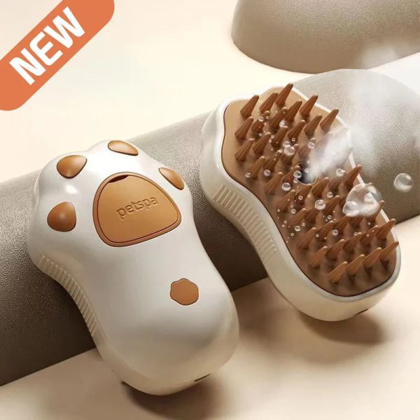 Steamy Pet Brush With Built-In Sprayer