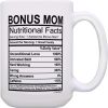 Stepmom Nutritional Facts Coffee Mug Funny Gift for Stepmom from Stepdaughter Stepson Kids, Mothers Day Birthday Gift