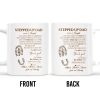 Stepped Up Dad Love and Encouragement Footprints Mug - Personalized Custom Coffee Mug - DAD026_MG