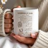 Stepped Up Dad Love and Encouragement Footprints Mug - Personalized Custom Coffee Mug - DAD026_MG