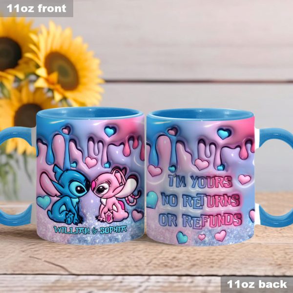 Sti I'm Yours No Returns Or Refunds - Personalized Accent Mug - Gift For Couple, Christmas HH01