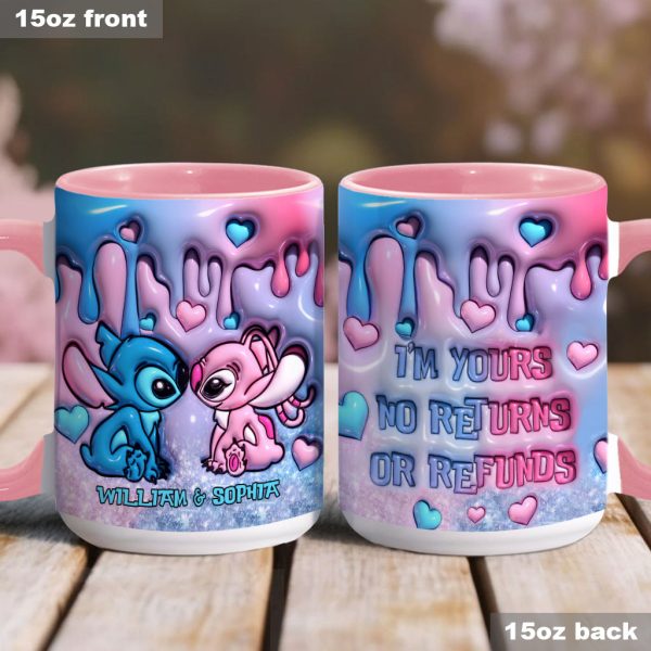 Sti I'm Yours No Returns Or Refunds - Personalized Accent Mug - Gift For Couple, Christmas HH01
