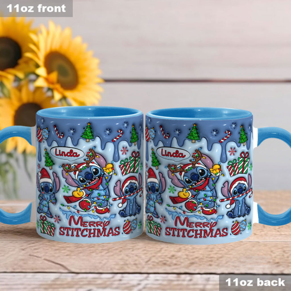 Sti Merry Stichmas- Personalized Accent Mug - Christmas Gift For Fan Movies HH01