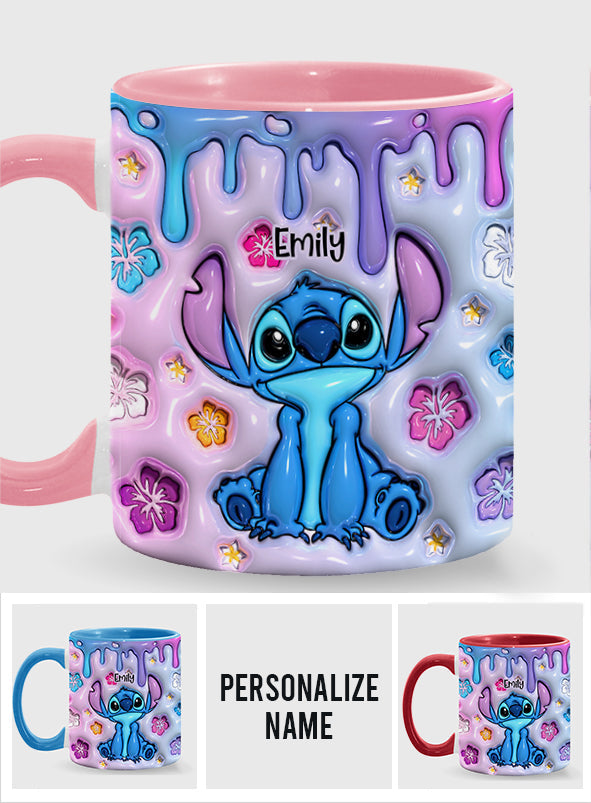 Sti Ohana Means Family - Personalized 3D Effect Accent Mug NL122