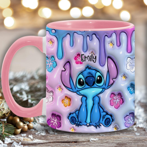 Sti Ohana Means Family - Personalized 3D Effect Accent Mug NL122