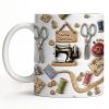 Stitcher's Retreat Sewing Essentials Coffee Mug - Personalized Custom Coffee Mug - HOB019_MG