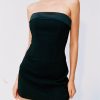 Strapless A-line Layered Neckline Mini Dress