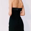 Strapless A-line Layered Neckline Mini Dress