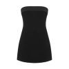 Strapless A-line Layered Neckline Mini Dress