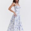 Strappy Back Tie-Up Corset Midi Dress