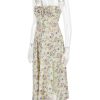 Strappy Back Tie-Up Corset Midi Dress